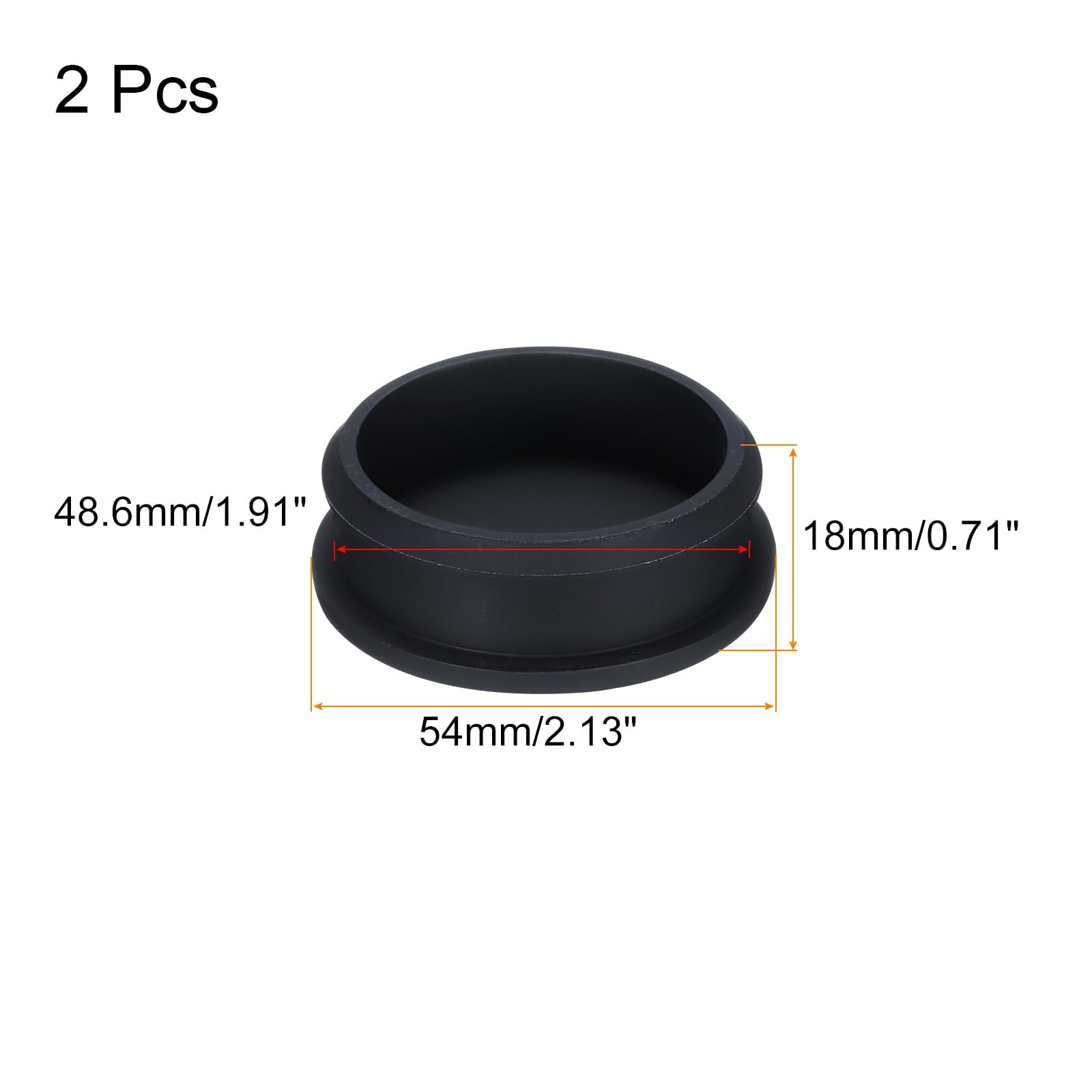 TA-VIGOR 2Pcs Silicone Snap in Locking Hole Plugs, 48.6mm Diameter Hole Stoppers - Image 2