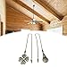 2x fan Extension Pull Chain Fan Pull Chain Metal Beaded Bulb Cord Chain 18 inch fan Pull Chain Set for Replacement, Brown