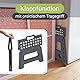 ZOLLNER Tritthocker faltbar - Klapphocker für Kinder und Erwachsene bis 120kg - Anti-Rutsch-Beschichtung - mit praktischem Tragegriff - extrem leicht - 22 cm hoch - Kunststoff - anthrazit