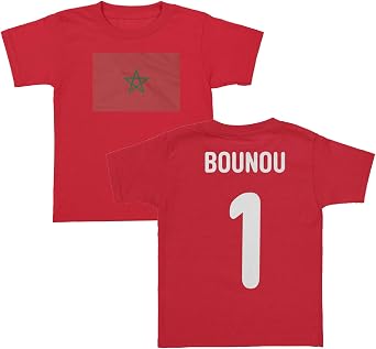Morocco Pride Bounou 1 Two-Sided Jersey Style Toddler T-Shirt