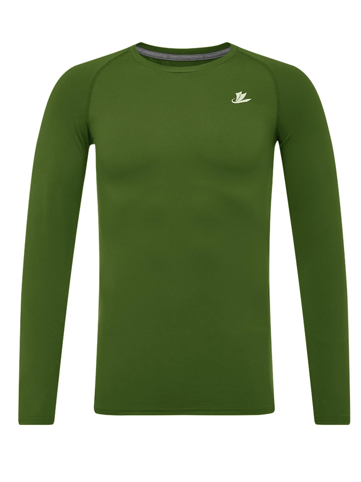DEVOROPA Youth Boys Compression Shirt Long/Short Sleeve Football Baseball Undershirt Quick Dry Kids Sports Baselayer Crewneck