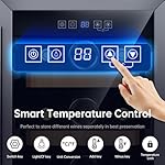 KingChii 15 Inch 31 Bottle Wine Cooler Refrigerator Professional Compressor, Stainless Steel & Tempered Glass For Red Wine, Champagne - Built-in or Freestanding for Kitchen, Home, or Office - Image 3