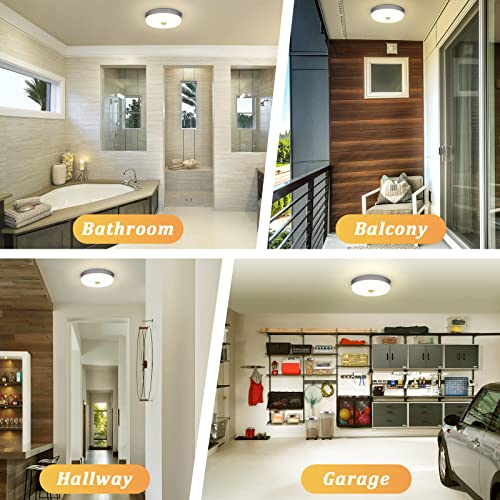 Image of Combuh 15 W LED Lamp with Motion Sensor Indoor, 15 cm Ceiling Lights, 4000 K Neutral White Light, IP56 Waterproof Indoor Lighting for Hallway, Staircase, Bathroom and Toilet, Ceiling Light