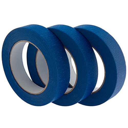 Coral 71500 Easy Blue Masking Tape for Indoor and Outdoor use 1 inch 25M roll 3 piece pack set