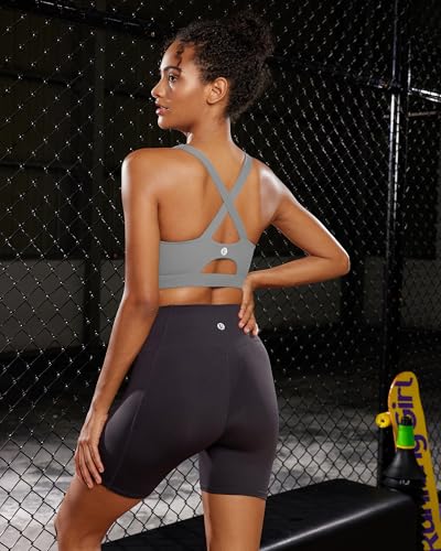 Image of RUNNING GIRL Sports Bra for Women High Support,Molded Cup Strappy Running Sports Bras with Sewn in Pads