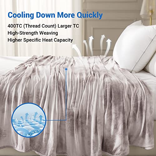 Topcee Cooling Blanket (90"x90"Queen Size) for Hot Sleepers and Night Sweats,100% Oeko-Tex Certified,Arc-Chill Q-Max >0.5 Cool Fiber,Ultra Cold Breathable,Comfortable, Hypo-Allergenic, All-Season.