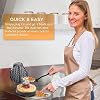 1000W Waffle Maker Iron | Non-Stick Coating | Electric Baking & Frying Pan | Quick Breakfast Kitchen Tool