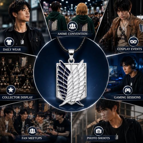 Street27 Anime Shingeki no Kyojin Necklace Blue - Image 4