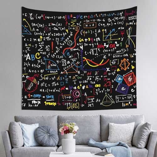 Tapiz de fórmulas matemáticas JEJEA de 152x130 cm: La solución para decorar fondos sin pintar