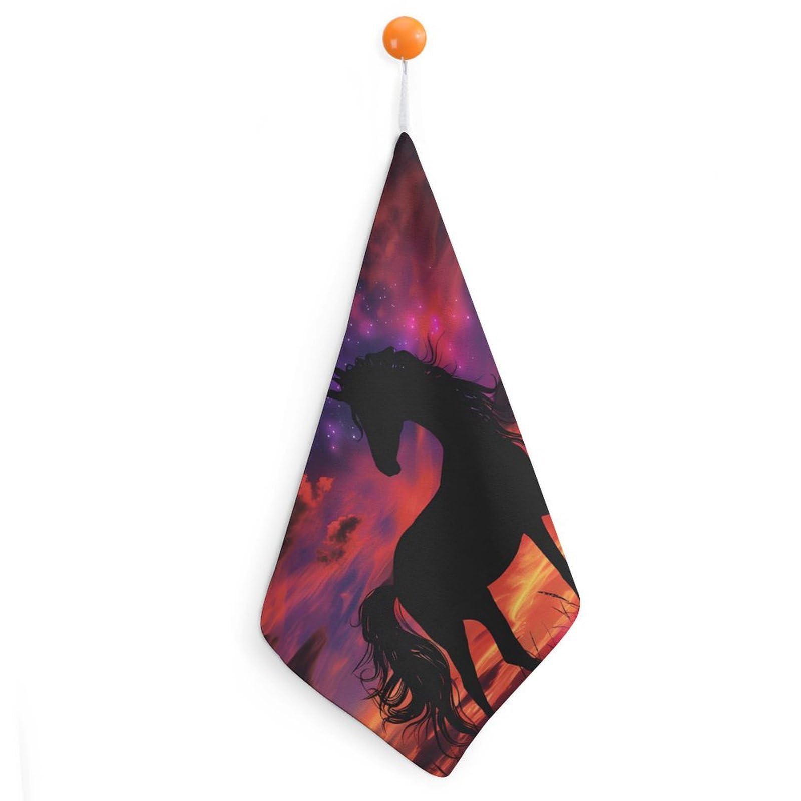 CGSBNGHA Mystic Sunset Un-icorns Hand Towel Hanging Face Towels Cleaning Cloths Handkerchief for Bathroom Kitchen