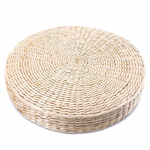 Cojín de suelo para tatami japonés, cojín de paja, cojín redondo, para asiento de yoga o jardín, decoración de comedor Cover