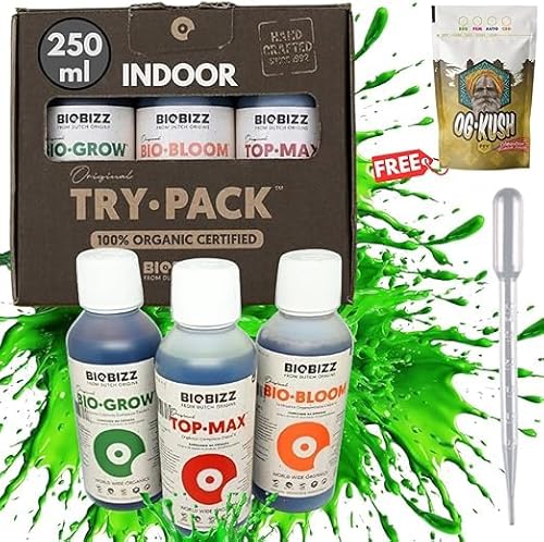 Biobizz Try Pack | Engrais Biobizz | Bio Bizz | Engrais Plantes Vertes Intérieur | Engrais Organique | Engrais Floraison | Engrais Plantes Fleuries (3X250ml)