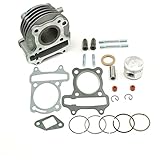 Glixal ATMT1-005 High Performance GY6 50cc to 60cc 44mm Big Bore Cylinder Kit with Piston for 139QMB 139QMA Scooter Moped ATV
