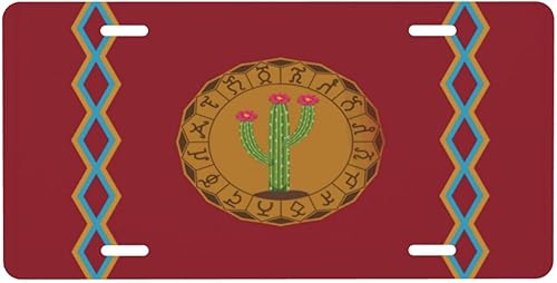 Panteera Wayuu - Placa de matrícula decorativa de aluminio de 6 x 12 pulgadas, placa de matrícula delantera de automóvil, placa de metal novedosa