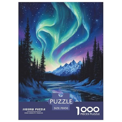 Puzzle de las luces del norte de 1000 piezas, el regalo de juego educativo para adultos