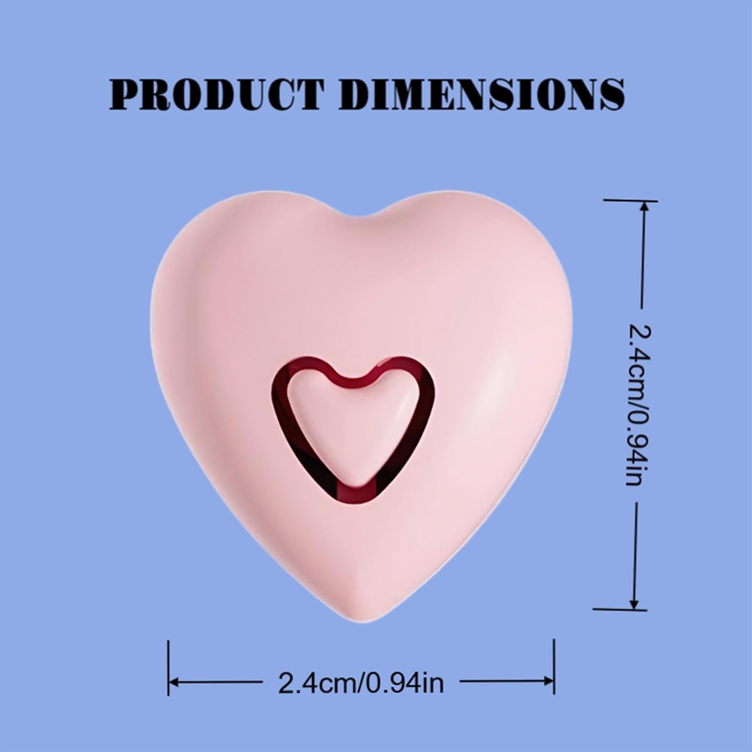 Mini Love Heart Duvet Clips to Hold Comforter Inside, Cute Bed Sheet Pins to Secure Inserts, 8 Pack(Pink)