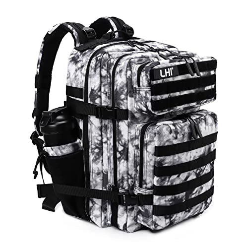 LHI Military Tactical Backpack for Men and Women 45L Army 3 Days Assault Pack Bag Large Rucksack with Molle System