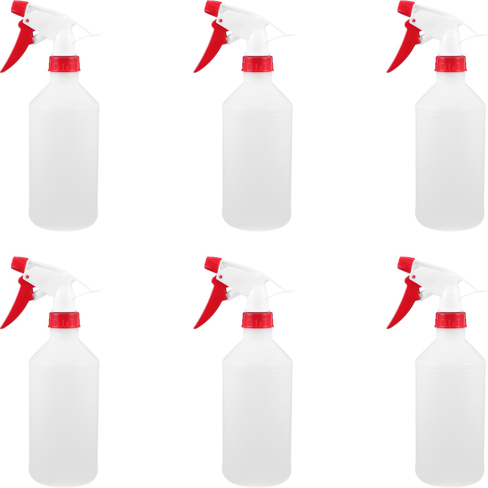 Veemoon Spray de Plástico Blanco Juego de 6 Botellas de 500ml Diseño de Cierre Hermético y Ligero Color Aleatorio para Plantas y Cabello en Camping y Viajes