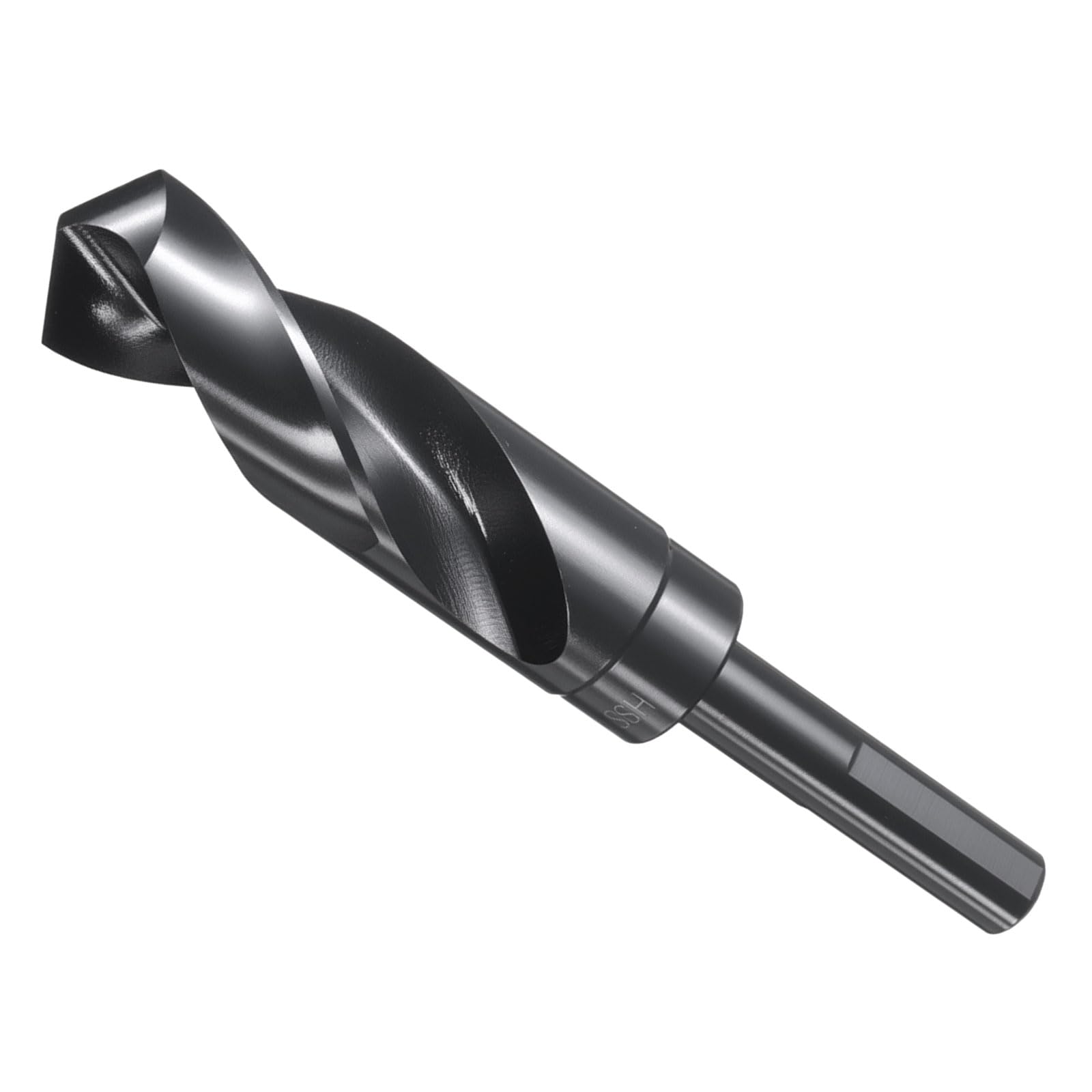 METALLIXITY Drill Bit(25mm), 1/2" Reduced Shank 3-Flat 4341 High-Speed Steel 118° Bits for Drilling Medium to Low Thin Steel Copper Aluminum Wood Plastic DIY Project Nitriding Black