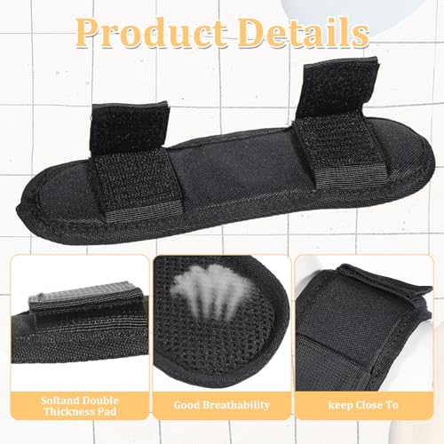 2 Pack Black Shoulder Strap Pad, Breathable & Lightweight Removable Luggage Bags Shoulder Strap Pads Comfortable & Adjustable Fastener Cushions for Shoulder Bags3