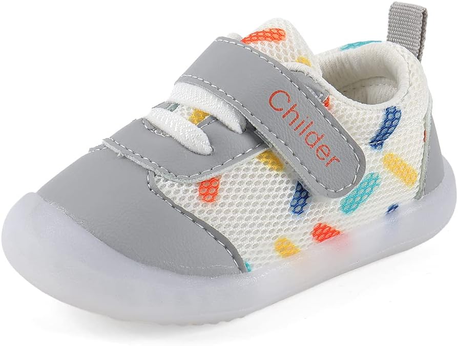 Baby Boys Girls First Walking Shoes Infant Toddler Trainers Anti-Slip Shoes