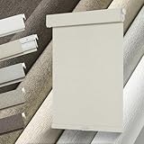 Persilux No Drill No Tools 100% Blackout Roller Shades for Windows,Linen Fabric Cordless Roller Blinds,Custom Blinds for Home,Bedroom,Living Room,Beige-Blackout,Custom Size