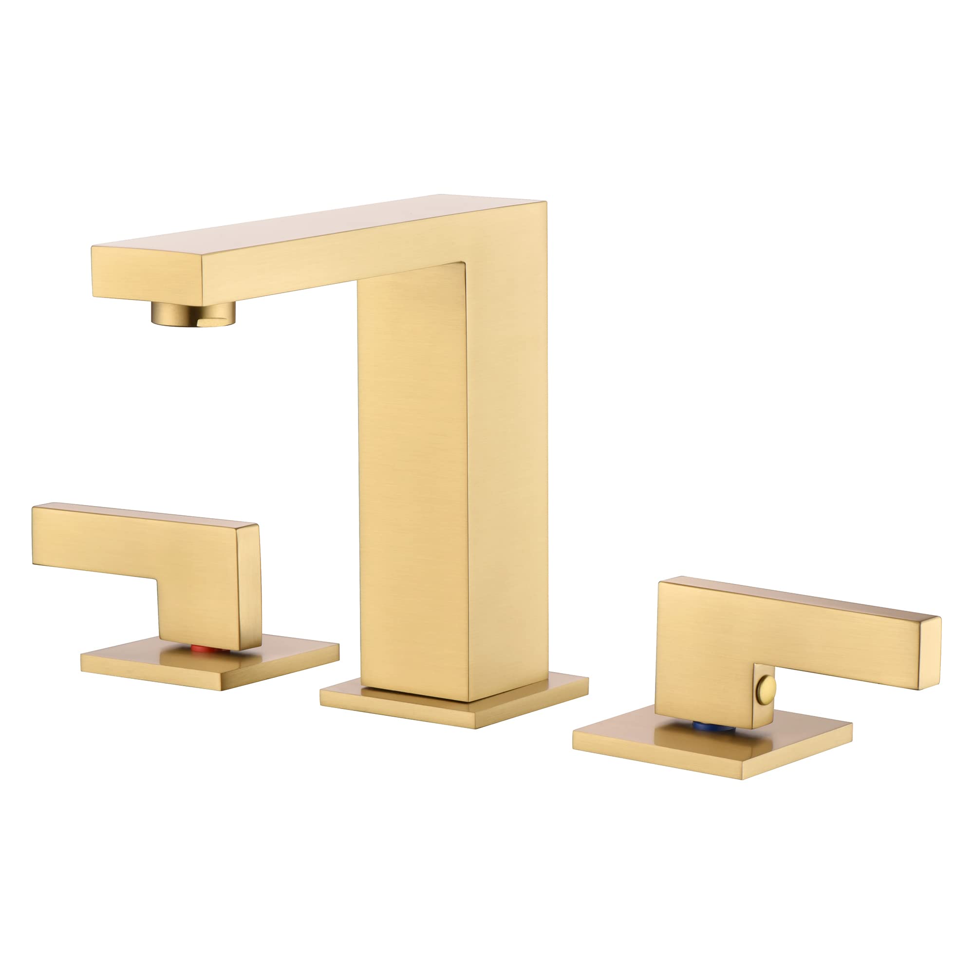 sumerain Brushed Gold 8 Inch Widespread Bathroom Faucet