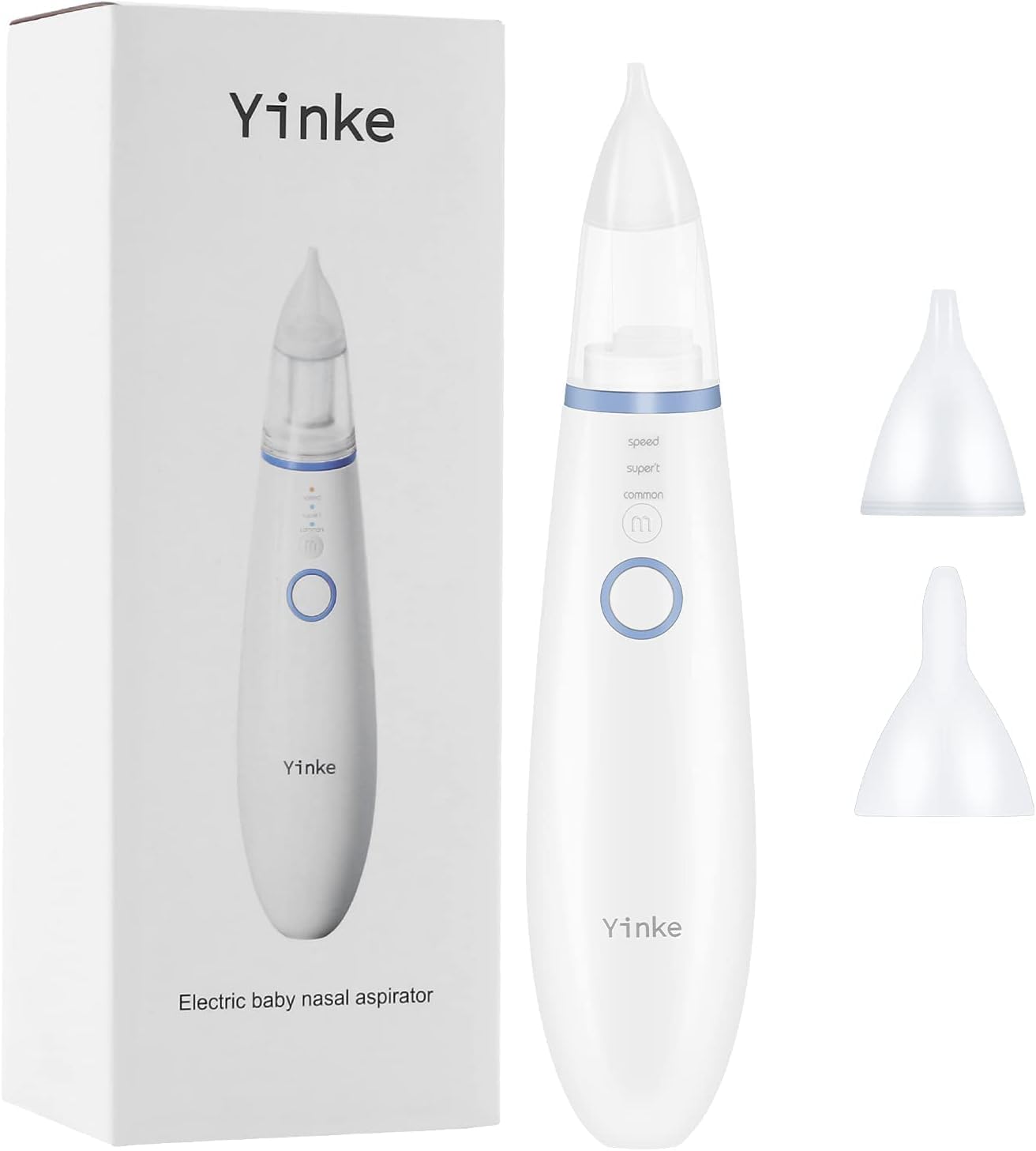 MARSPOWER Baby Nasal Aspirator, Electric Nose Suction for Baby, Automatic Snot and Booger Sucker for Infants, Nose Cleaner for Toddlers,Rechargeable Powered - White