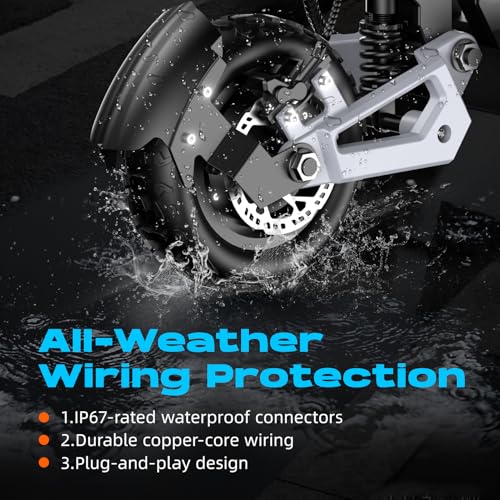 Image of V3 Ultra Fast Electric Scooter for Adults, 6000W Dual Motor, 65+ MPH, 60V 33AH Long Range Up to 80 Miles, 11 inch Off-Road Tires, Foldable E-Scooter with Steering Damper