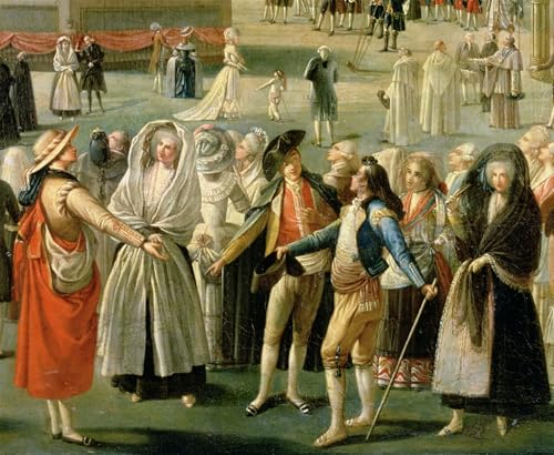 Tableau l'Ascension d'une Montgolfière à Madrid par Antonio Carnicero Impression Toile 60x90cm
