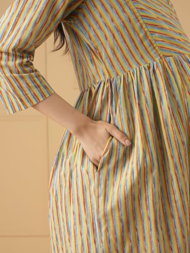 Image of The Mom Store Maternity and Nursing Dress | Pre and Post Pregnancy Dress for Womens | Zipper /Button Opening | Causal Wear | Trendy Stylish Causal Dresses for New Moms