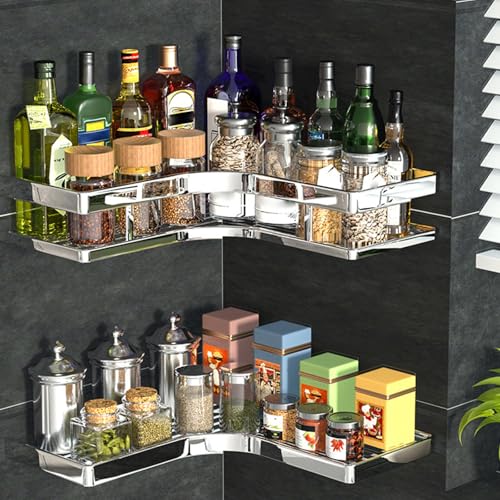Étagère de douche d'angle sans perçage en acier inoxydable durable
