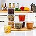 AOZITA [55 Sets - 5.5 oz Portion Cups With Lids, Jello Shot Cups, Small Plastic Containers, Airtight and Stackable Souffle Cups
