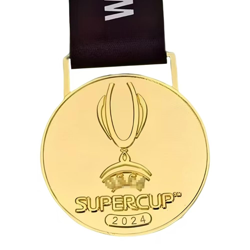 JHRFU 2024 Europa Super Cup Medal Replica Football League Collectibles Champions Souvenirs Gifts for Football Lovers
