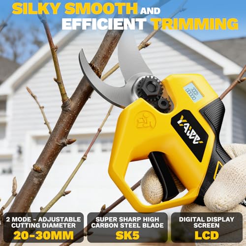 Image of Brushless Electric Pruning Shears for DeWalt Battery, Portable Cordless Pruning Shears with LCD Display&SK5 Blades, Adjustable Cutting Diameter 0.8-1.2 Inch for Gardening Tree Pruning(NO Battery)