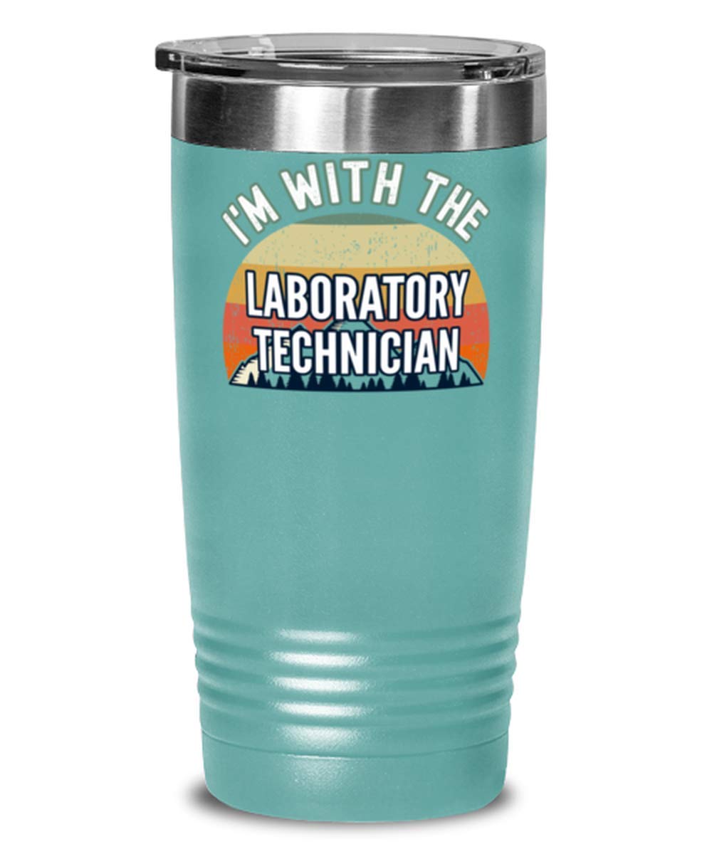 Hogue WS LLC Laboratory Technician, I'm With The Laboratory Technician Coffee Tumbler 20oz Teal
