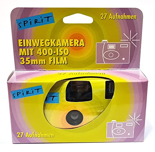 3X 1A Photo PORST Einwegkamera Spirit Gruen/blau (mit Blitz, Batterien, Film, je 27 Aufnahmen, 3er Pack)