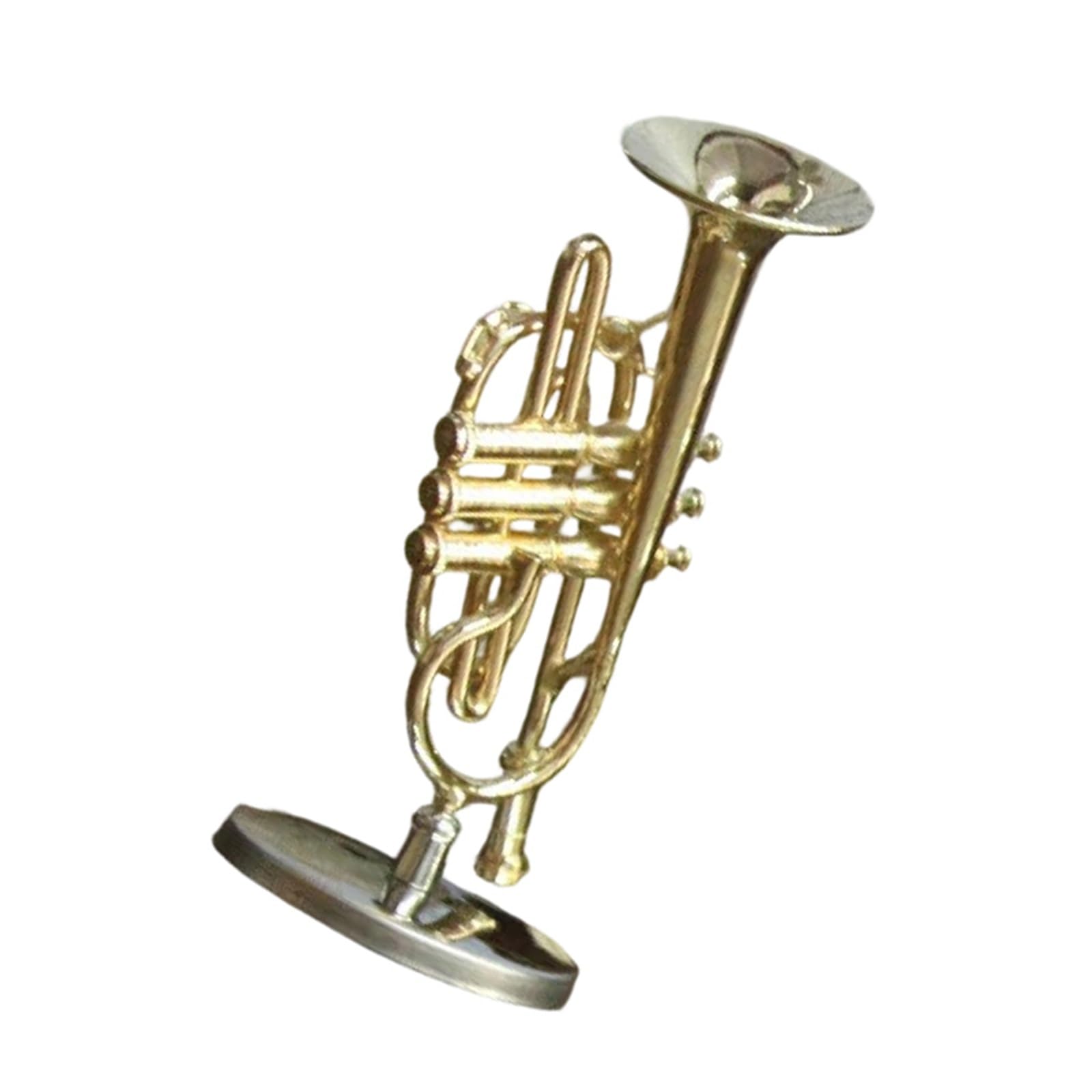 ZXFJYUIP Miniature Trumpet And Trombone Ornament Model Saxophone Home Decor(Cornet)