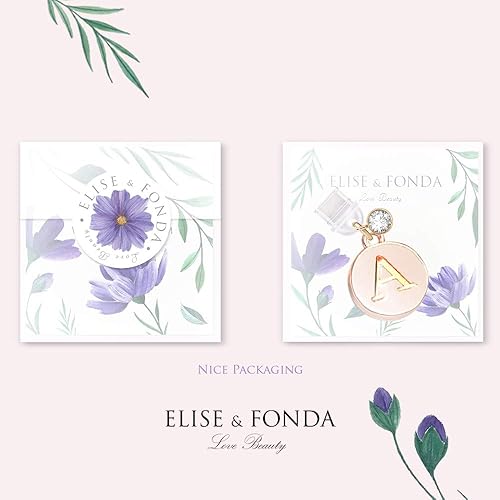 Miniatura 5 de ELISE & FONDA TP1 Tipo-C Puerto de carga anti polvo enchufe pequeño redondo letra A colgante colgante de teléfono celular para