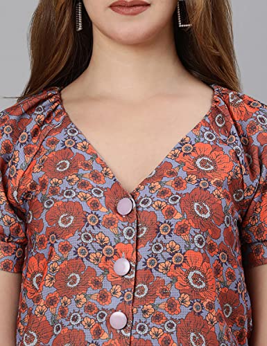 Image of oxolloxo Dreamy Colors Digital Floral Print Women top