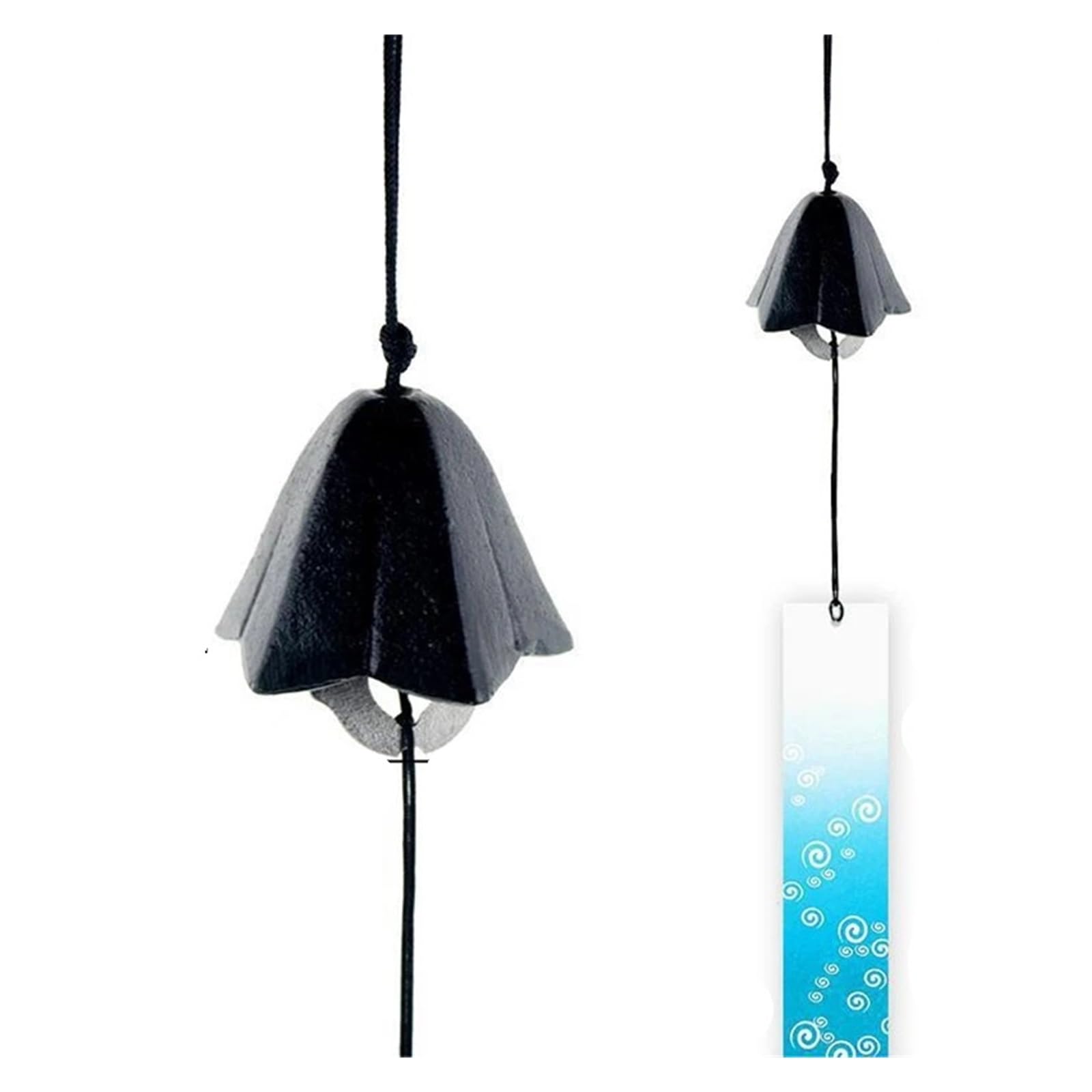Rtbvghjik Color-15 Wind Chimes Cast Iron Feng Shui Bells Hanging Pendant Indoor Outdoor Temple Home Garden Decoration For Patio, Balcony & Yard Decoration