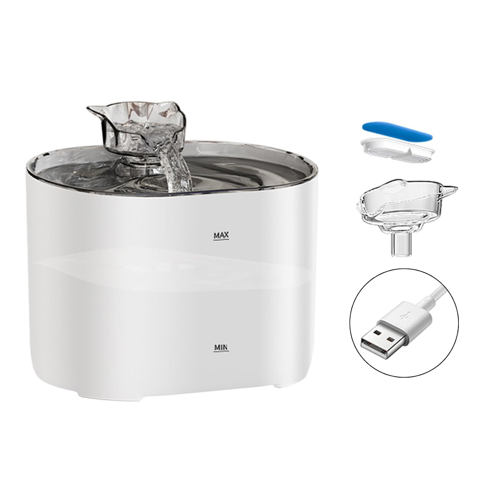 MICFENY Cats Water Fountains Dogs Water Dispenser Big Capacity Super Mute Automatic Mute Waterer for Cats