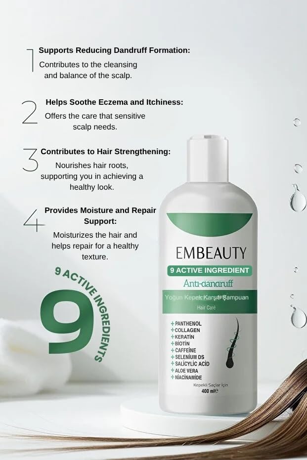 Balancing & Soothing Anti-Flake Shampoo – Supports Relief of Dry, Itchy Scalp, Nourishing 9-Active Formula for a Healthier-Looking Scalp, Salt-Free, Paraben-Free 400 ml / 14 fl oz - Image 5