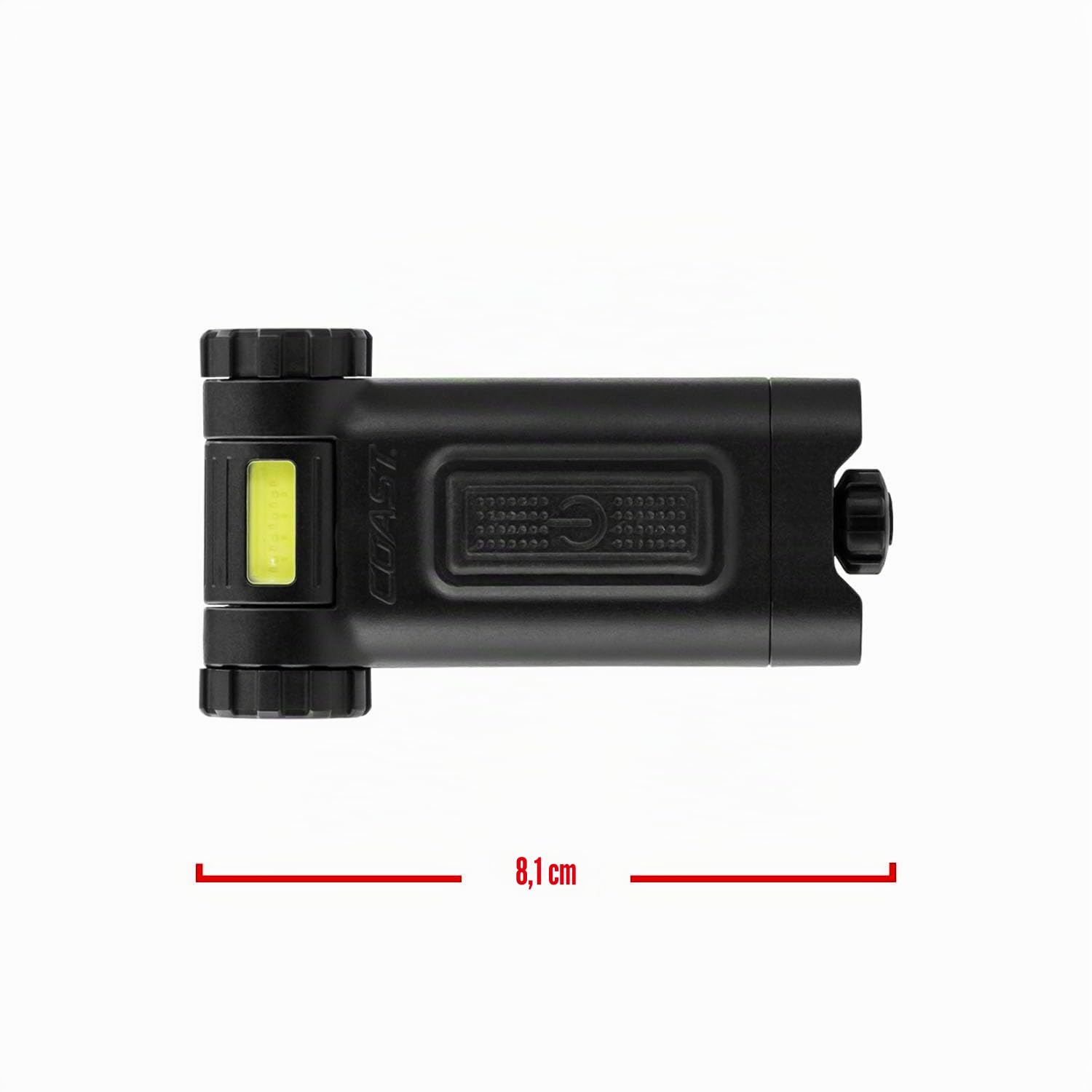 Coast HX4 80 Lumen Dual-Color (Rot/Weiß) Magnetisches LED Klammerlicht mit Strahlrotation, Schwarz