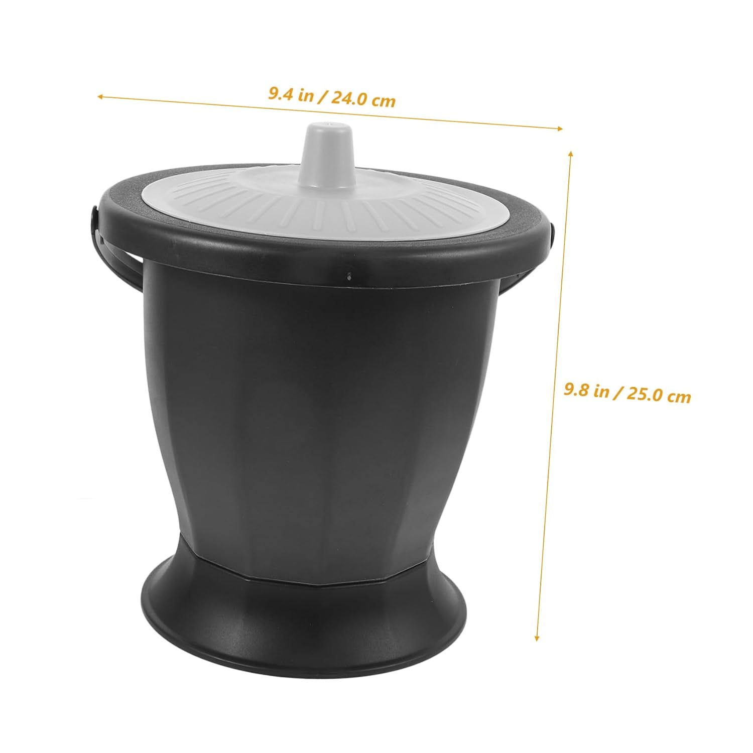 VANZACK Portable Chamber Pot with Lid for Adults Sturdy Urinal for Elderly and Pregnant Women Lightweight and Compact Bedside for Home and Travel