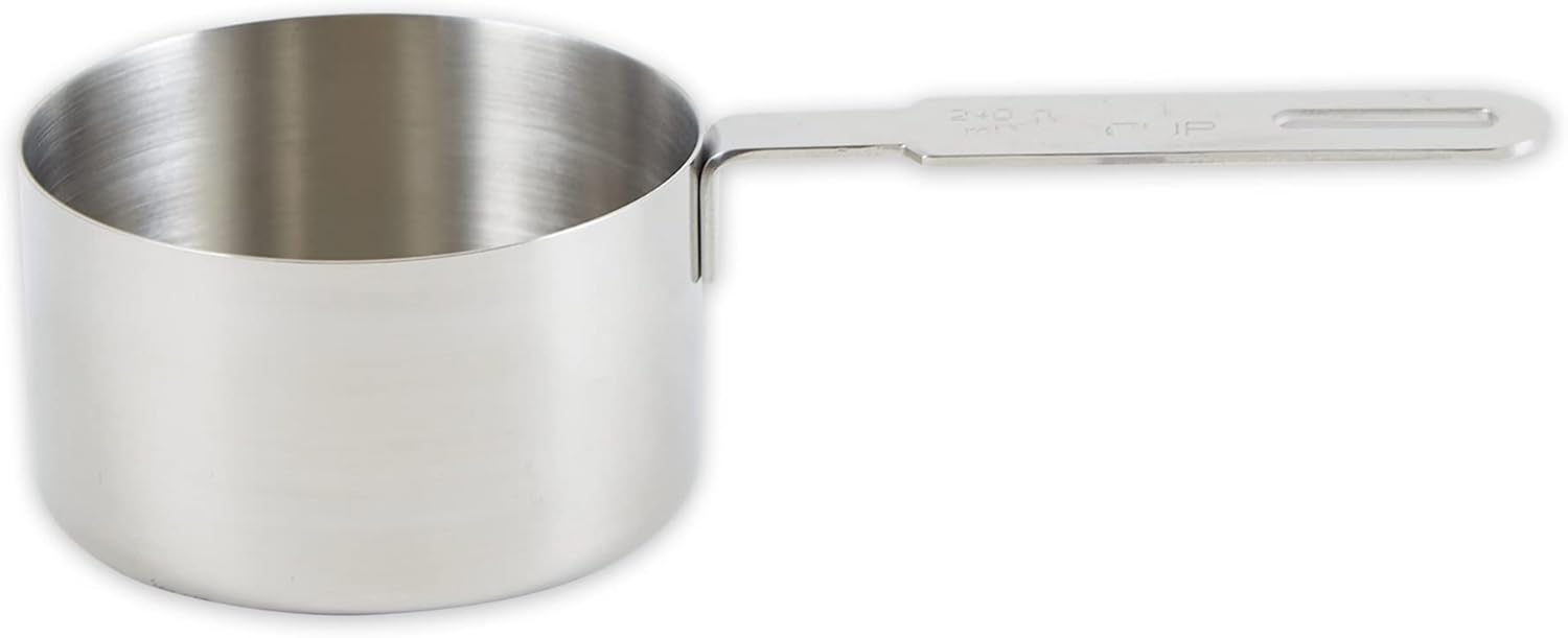 RSVP International Endurance Collection Kitchen Measuring tools, Dishwasher Safe, 1 Cup, Individual, Stainless Steel
