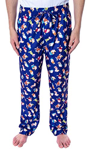 Disney Men's Snow White and The Seven Dwarfs Allover Character Loungewear Sleep Pajama Pants