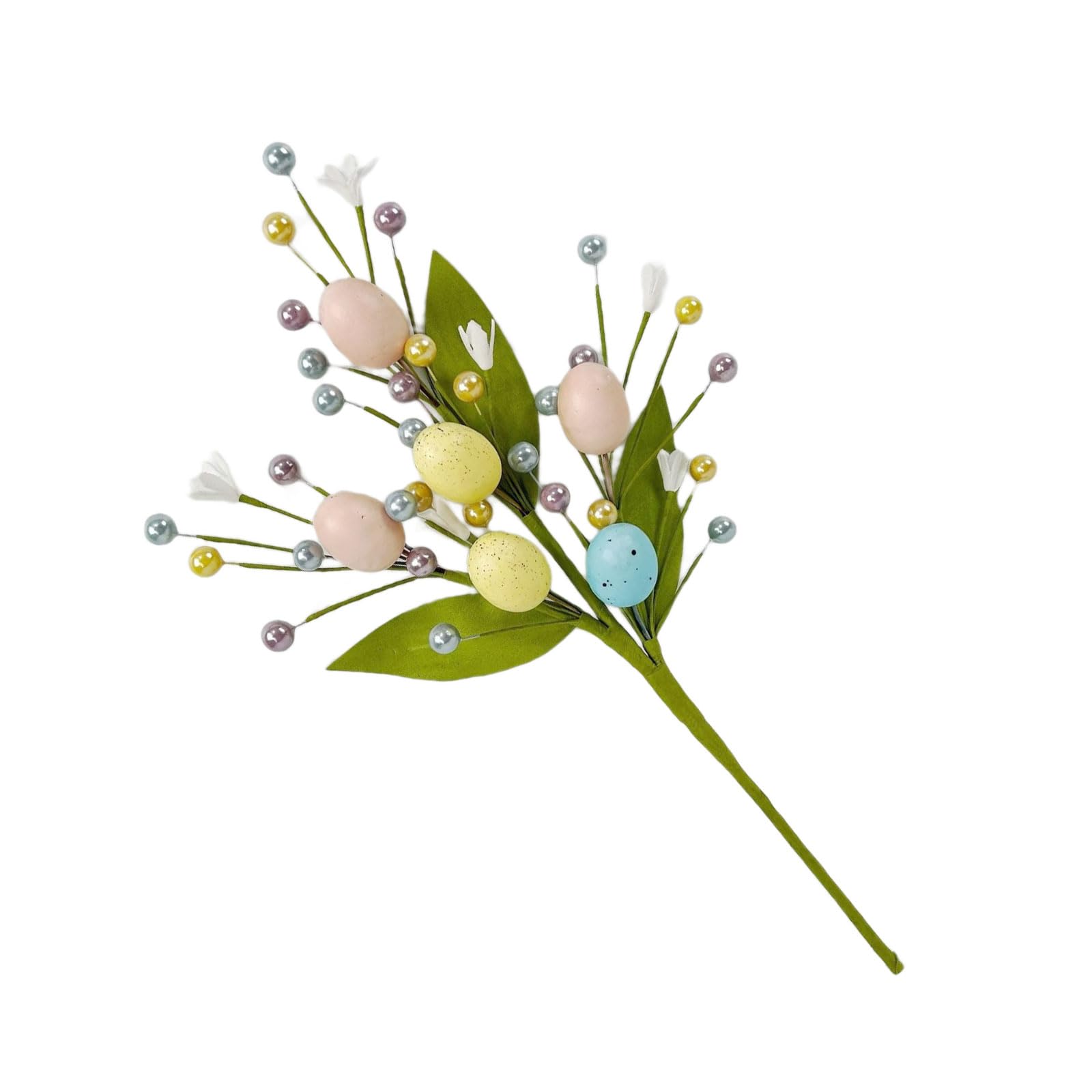 Wlnext 1 Branch Tree Branch With Colorful Eggs Flower Arrangement Picks Home Holiday Vase Ornament Spring Party Decoration Easter Bouquets Decoration