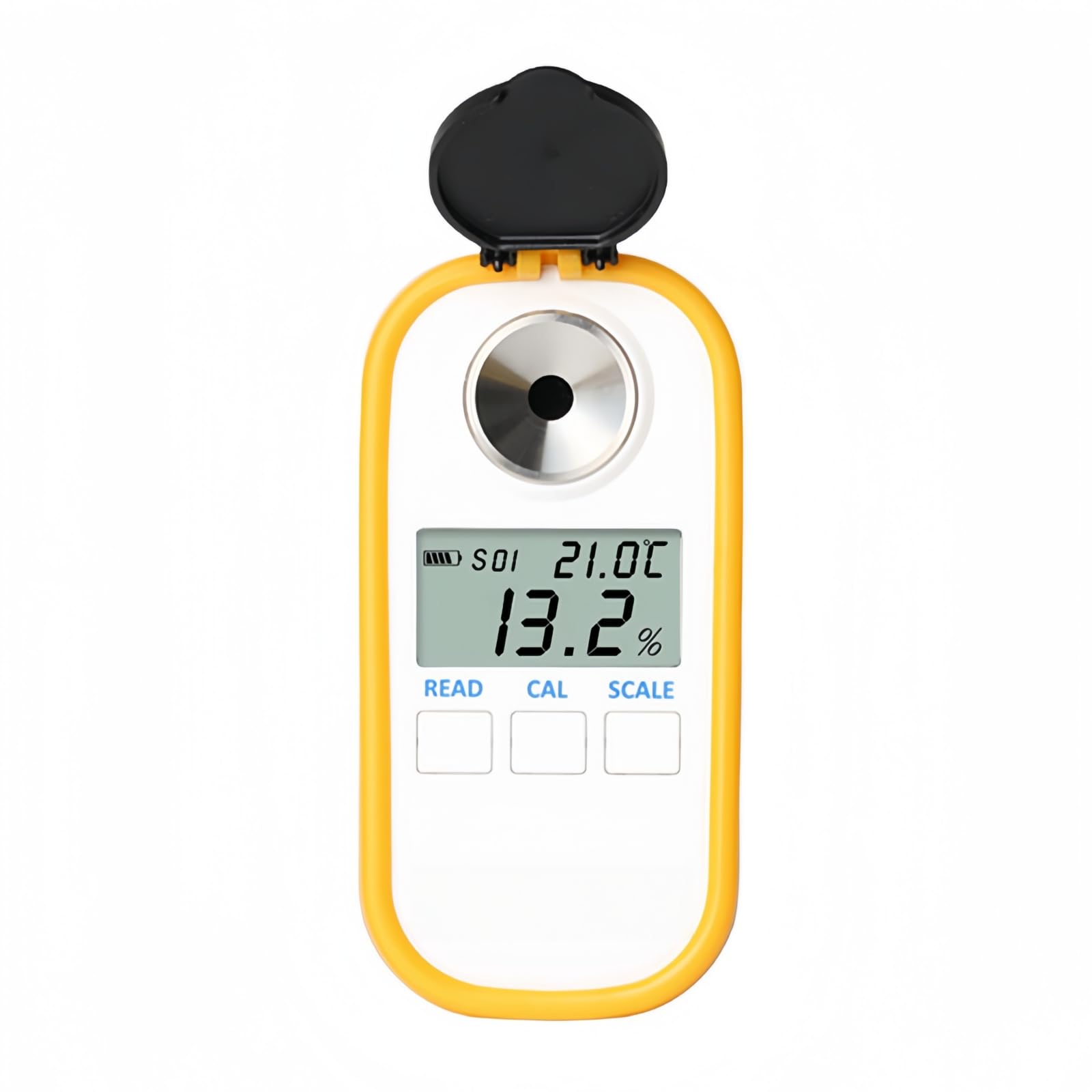 Hsrg Handheld Led Digital Refractometer, 0-50% Range Dairy Cow Colostrum Concentration Meter, ±0.2% Accuracy 0.1% Resolution Sugar Content Tester For Cow Colostrum Detection