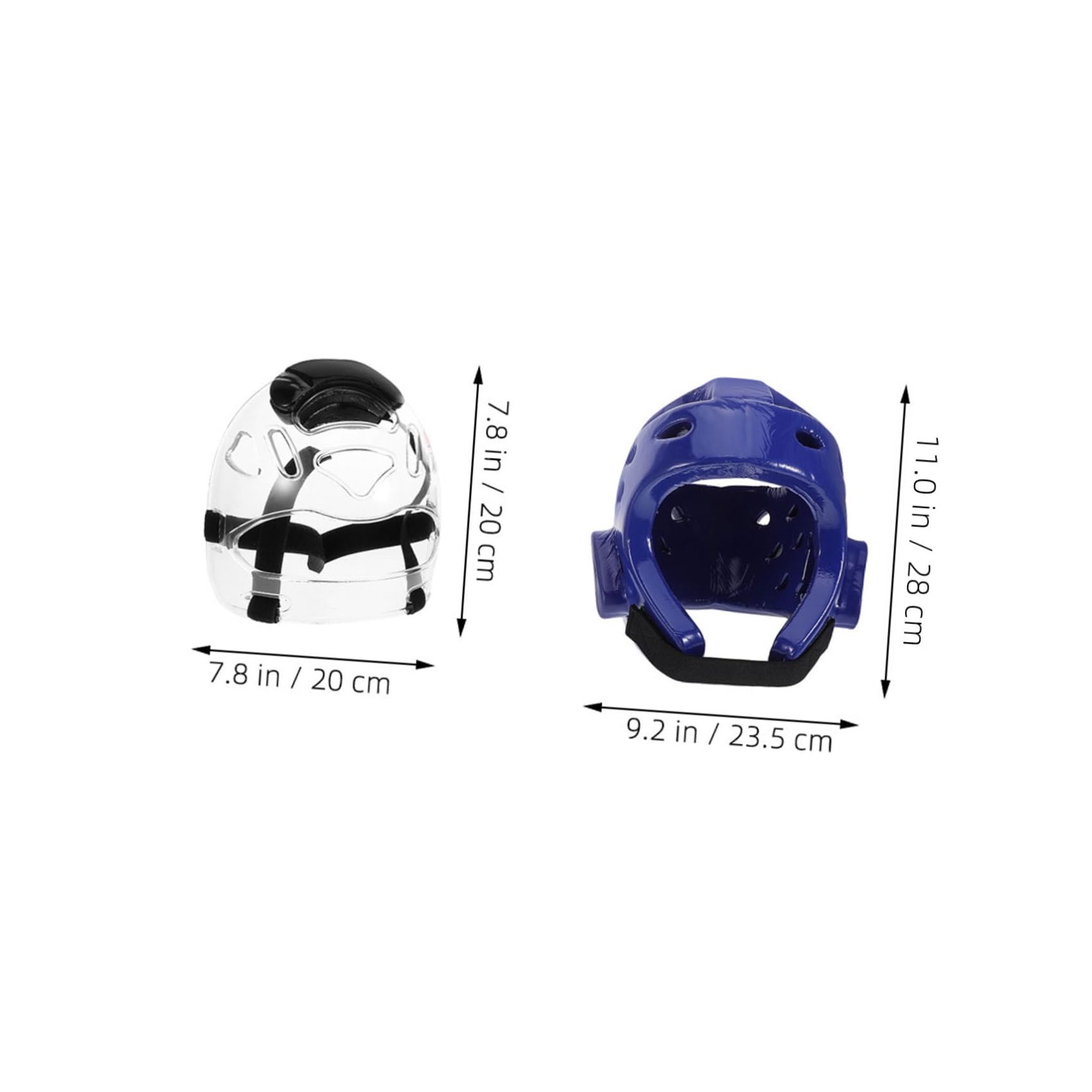 HANABASS Casco Protettivo per Bambini Arti Marziali Taekwondo e Karate, Leggero Materiale Traspirante in Spugna e Pu, Adatto per Allenamento e Combattimento Blu